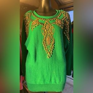 Vintage Caren Charles beaded sweater